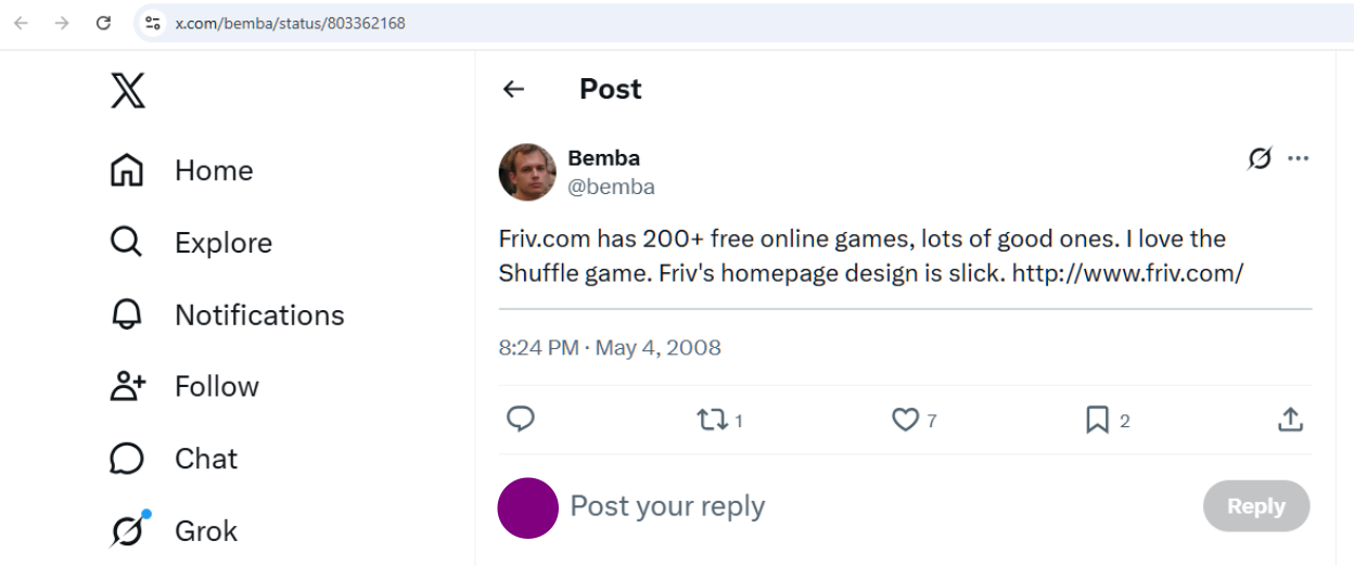 Probably the first ever Tweet / X mentioning bizcity.pe